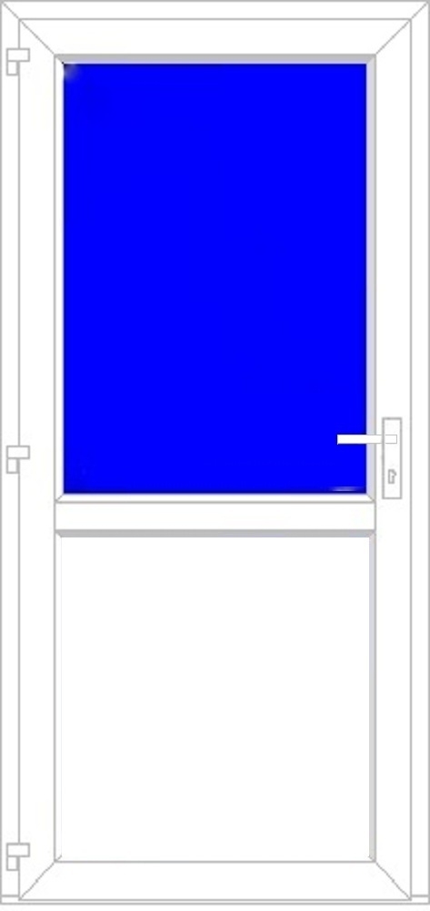 PORTA FÉLIG ÜVEGES műanyag bejárati ajtó